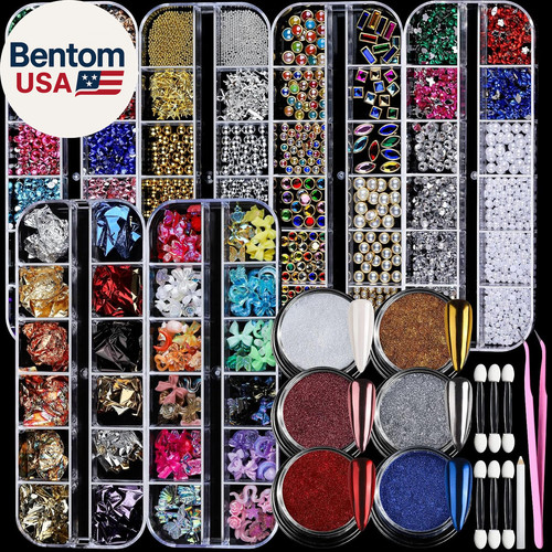 Boxes nail charms - nail, gems